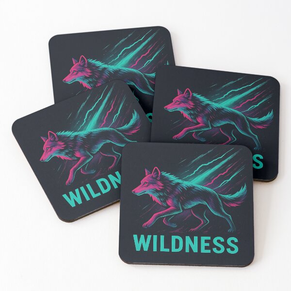 Item preview, WildWake_StayWild_WolfNeon designed and sold by wildwakedesigns.