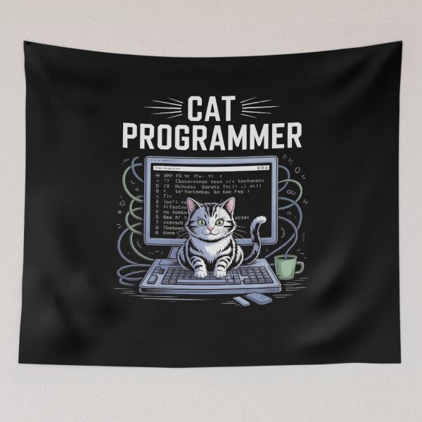 Item preview, Cat Programmer designed and sold by Mateusz Majcherek.