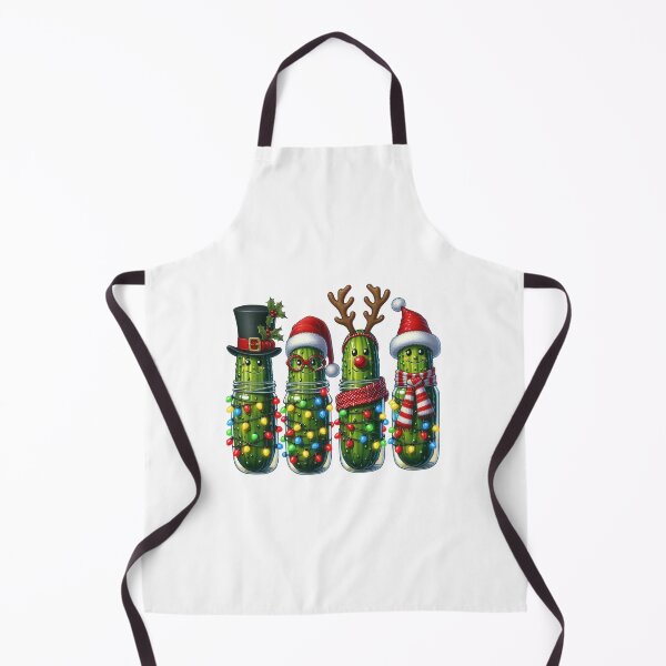 Item preview, Funny Christmas Pickle in Jar, Cute Holiday Cucumber Art, Reindeer & Santa Pickles designed and sold by Gift Windo.