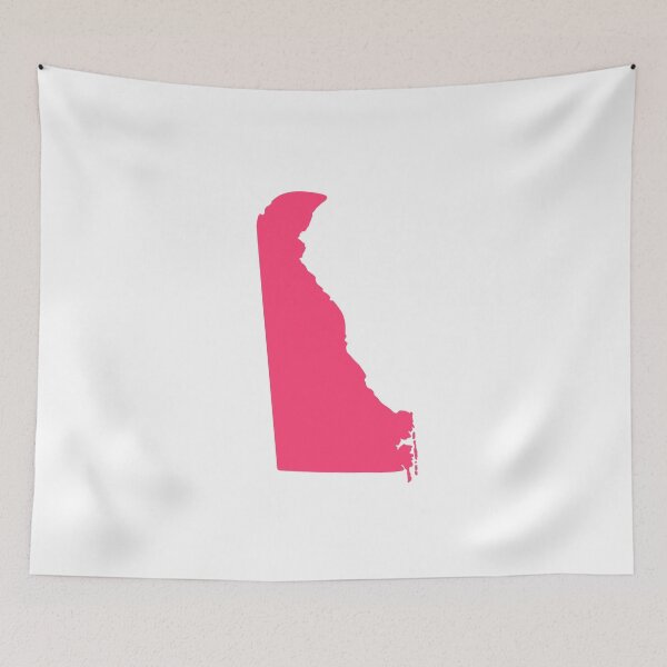 Item preview, Delaware Map Silhouette – Minimal Pink designed and sold by Paper Drip.