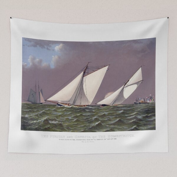 Item preview, Race for America’s Cup by the Puritan and Genesta - 1885 designed and sold by warishellstore.
