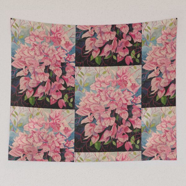 Item preview, Pink Bougainvillea watercolour painting  designed and sold by esvb.