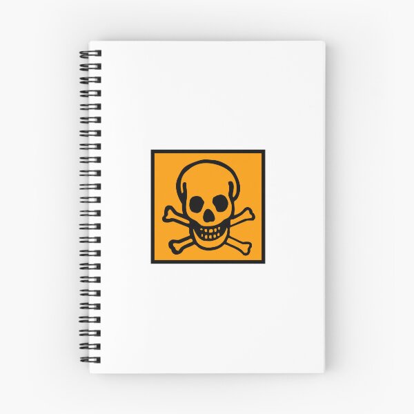 Item preview, Orange skull warning symbol with bones designed and sold by Artitectozz.