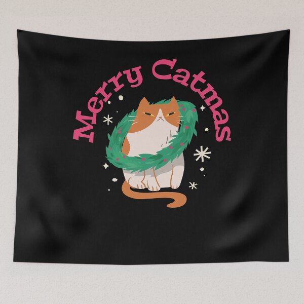 Item preview, Merry Catmas Holiday gift design designed and sold by SofikoDesigns.