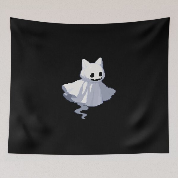 Item preview, Smiling Ghost Cat – Happy Halloween Spirit designed and sold by UniqueArtsOnly.