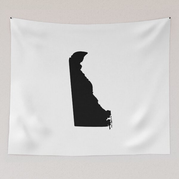 Item preview, Delaware Map Silhouette – Minimal Black designed and sold by Paper Drip.