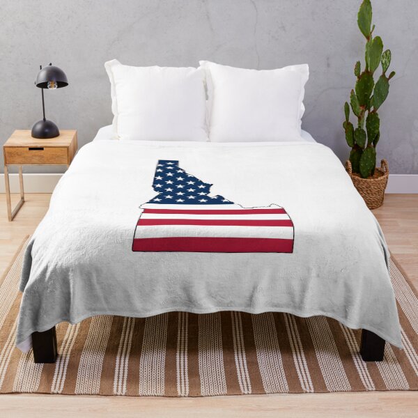 Item preview, Idaho USA Flag Silhouette – Stars and Stripes State Outline designed and sold by Paper Drip.