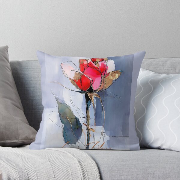 Item preview, Romantic Abstract Rose Art – “Love You” Modern Valentine’s Day Design designed and sold by Gino By Design.