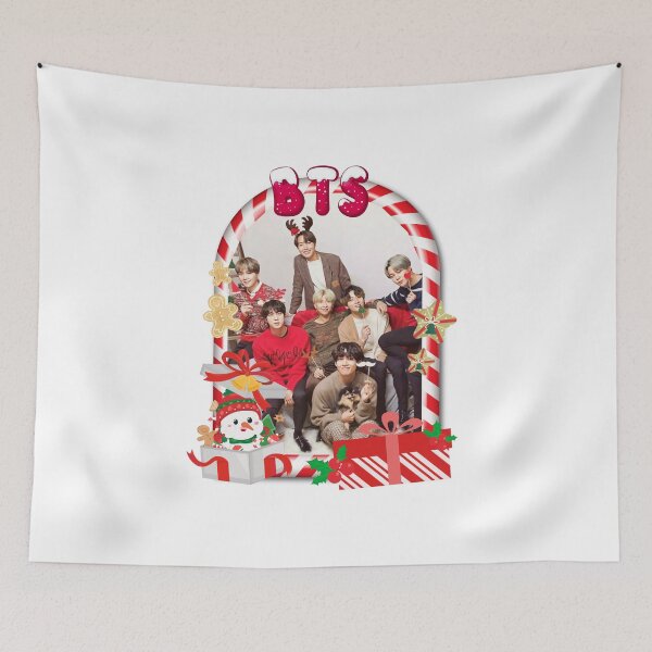 Item preview, BTS Christmas Collage: Festive Holiday Edition designed and sold by AJUNICE STUDIO.