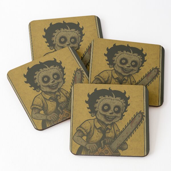 Item preview, Creepy Betty Boop with Vintage Chainsaw and Mask designed and sold by art-emissa.