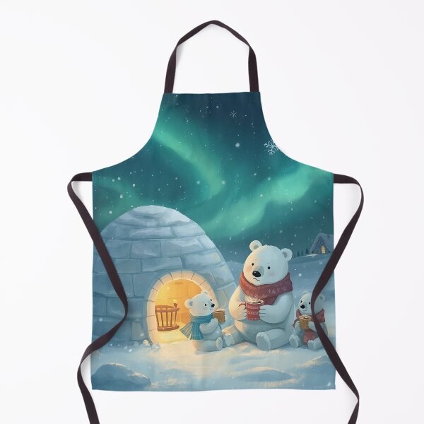 Item preview, Snowy Night with the Polar Bear Family designed and sold by WildlifeWhimsy.