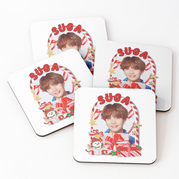 Item preview, BTS Suga Christmas Collage: Festive Holiday Edition Merry Christmas designed and sold by AJUNICE STUDIO.