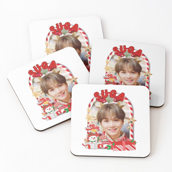 Item preview, BTS Suga Christmas Collage: Festive Holiday Edition Merry Christmas designed and sold by AJUNICE STUDIO.