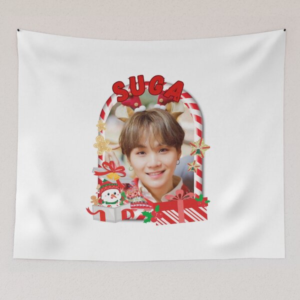 Item preview, BTS Suga Christmas Collage: Festive Holiday Edition Merry Christmas designed and sold by AJUNICE STUDIO.