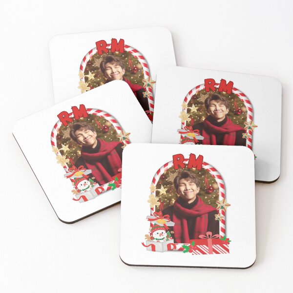 Item preview, BTS RM Christmas Collage: Festive Holiday Edition Merry Christmas designed and sold by AJUNICE STUDIO.