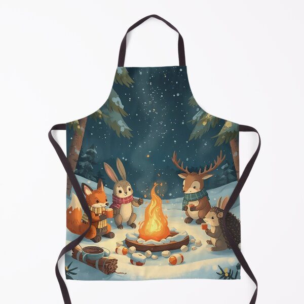 Item preview, Winter Campfire with Woodland Friends designed and sold by WildlifeWhimsy.