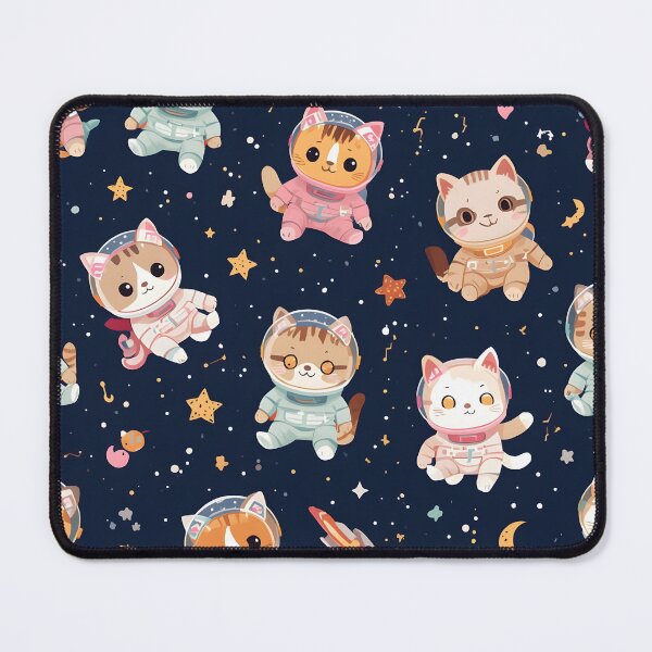 Item preview, Kawaii Space Cat Pattern: Adorable Catstronauts Seamless Design designed and sold by MoonlitDoodles1.