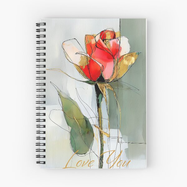 Item preview, Romantic Abstract Rose Art – “Love You” Modern Valentine’s Day Design designed and sold by Gino By Design.