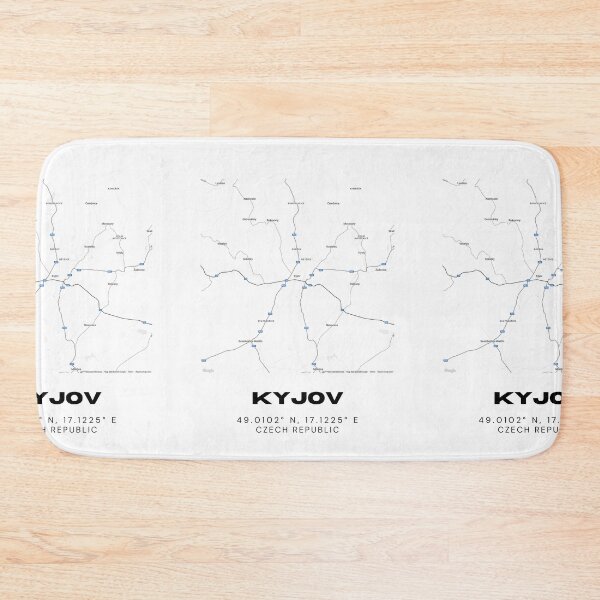 Item preview, Kyjov Minimalist Map – Black & White Czech City Poster designed and sold by RM-Journey.