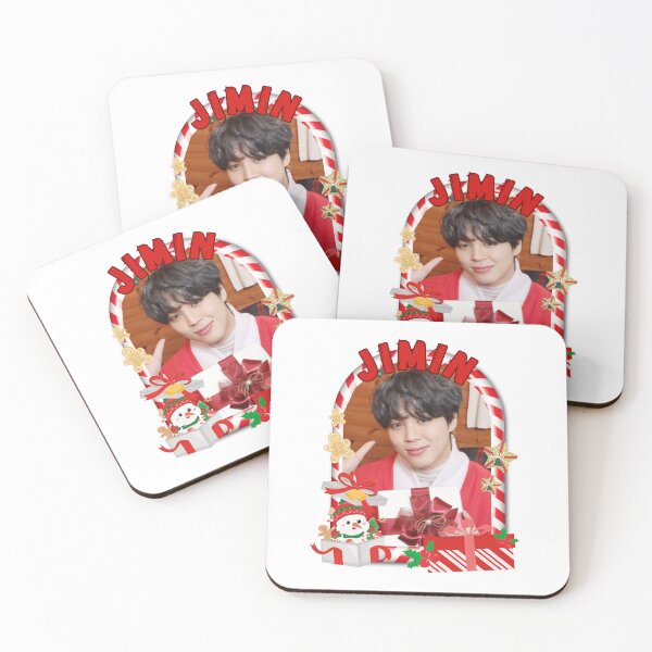 Item preview, BTS  Jimin Christmas Collage: Festive Holiday Edition Merry Christmas designed and sold by AJUNICE STUDIO.
