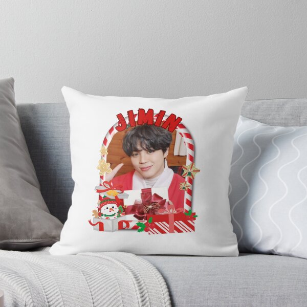Item preview, BTS  Jimin Christmas Collage: Festive Holiday Edition Merry Christmas designed and sold by AJUNICE STUDIO.