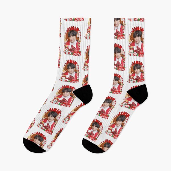Item preview, BTS  Jimin Christmas Collage: Festive Holiday Edition Merry Christmas designed and sold by AJUNICE STUDIO.