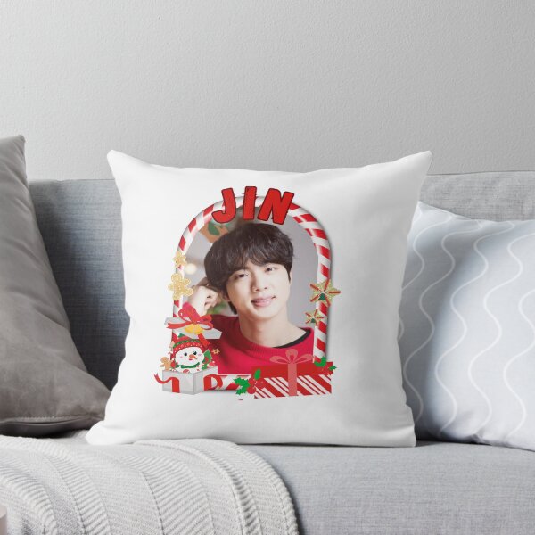 Item preview,  BTS Jin Christmas Collage: Festive Holiday Edition Merry Christmas designed and sold by AJUNICE STUDIO.