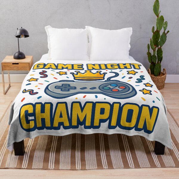 Artikelvorschau, Retro-Game-Night-Champion-Gamer-Shirt-Design. entworfen und verkauft von The-T-In-Retro.