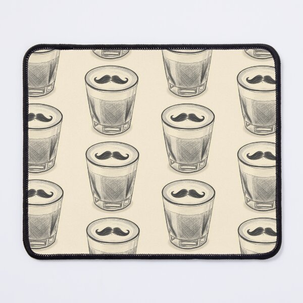 Item preview, Sketchy Latte Glass Moustache | Inktober 2025 Mustache | Team Selleck Pencil Sketch Mo designed and sold by .Stitch.Stab.Scroll.Social..