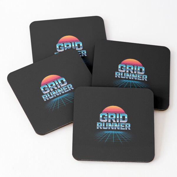 Item preview, Grid Runner – 80s Retro Synthwave T-Shirt | Neon Vaporwave Aesthetic Apparel designed and sold by Tomattorini.