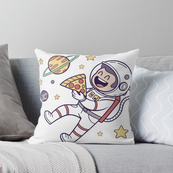 Item preview, Happy Astronaut Floating with Pizza Slice - Space Graphic  designed and sold by Katsiampl.