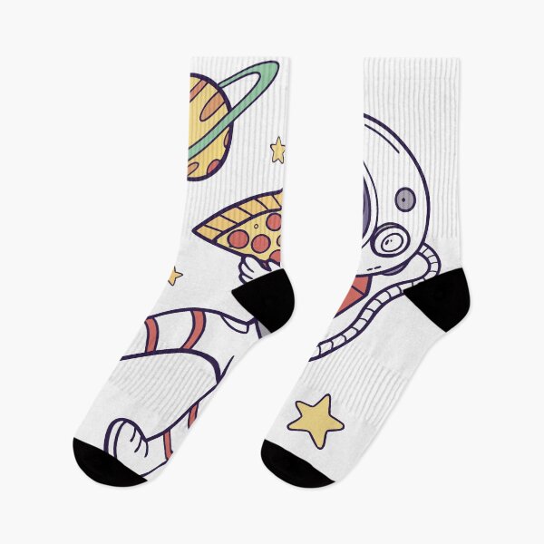 Item preview, Happy Astronaut Floating with Pizza Slice - Space Graphic  designed and sold by Katsiampl.