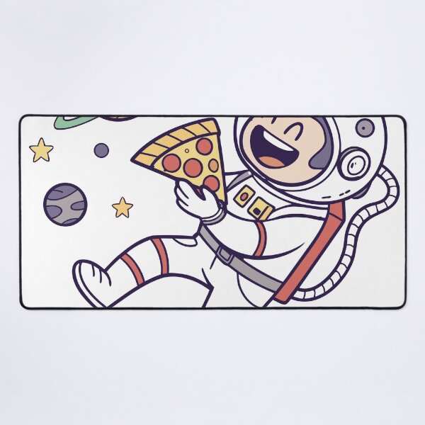 Item preview, Happy Astronaut Floating with Pizza Slice - Space Graphic designed and sold by Katsiampl.