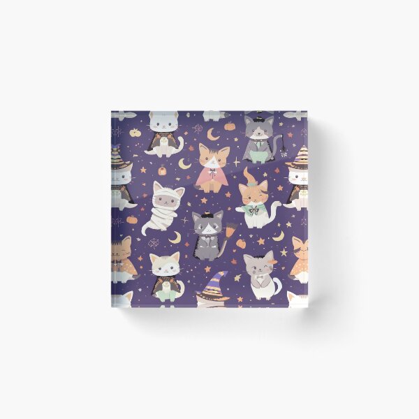 Item preview, Pastel Wallpaper Galactic Adventure Halloween Cats  designed and sold by MoonlitDoodles1.