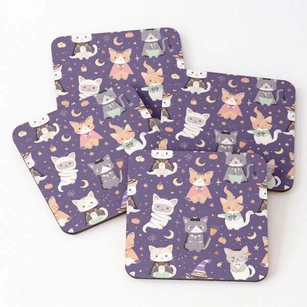 Item preview, Pastel Wallpaper Galactic Adventure Halloween Cats  designed and sold by MoonlitDoodles1.