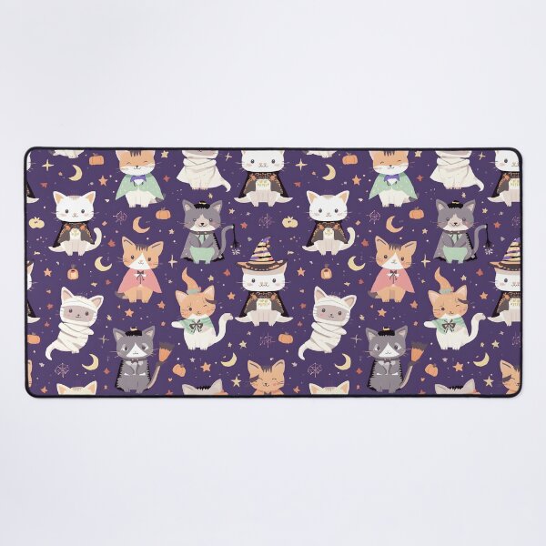 Item preview, Pastel Wallpaper Galactic Adventure Halloween Cats designed and sold by MoonlitDoodles1.