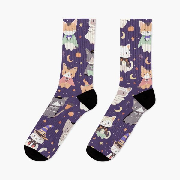 Item preview, Pastel Wallpaper Galactic Adventure Halloween Cats  designed and sold by MoonlitDoodles1.