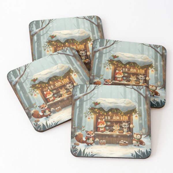 Item preview, Cozy Winter Bakery in the Forest designed and sold by WildlifeWhimsy.
