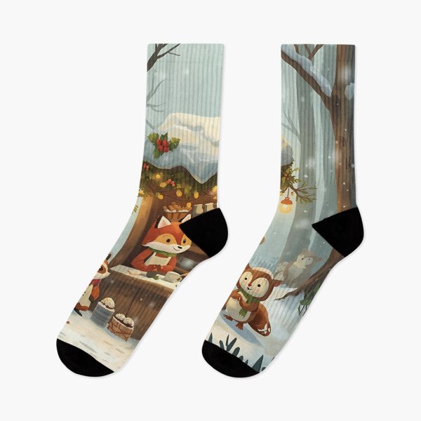 Item preview, Cozy Winter Bakery in the Forest designed and sold by WildlifeWhimsy.