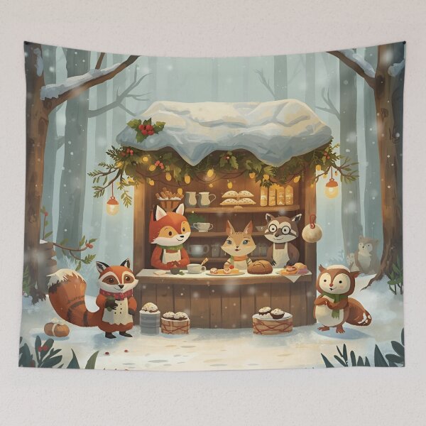 Item preview, Cozy Winter Bakery in the Forest designed and sold by WildlifeWhimsy.