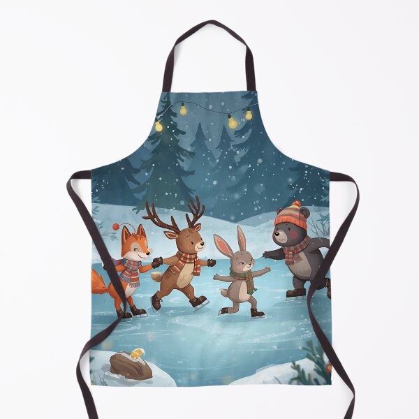 Item preview, Winter Ice Skating Party in the Woods designed and sold by WildlifeWhimsy.