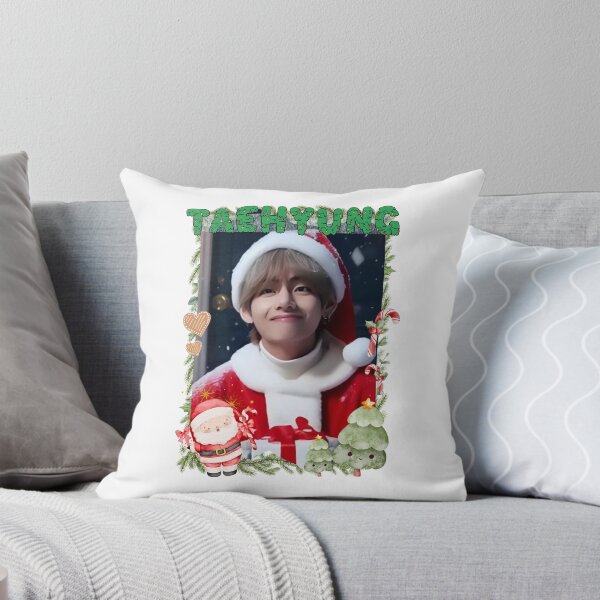 Item preview, BTS Tae Hyung Christmas Collage: Festive Holiday Edition Merry Christmas designed and sold by HELL0WBELLO.