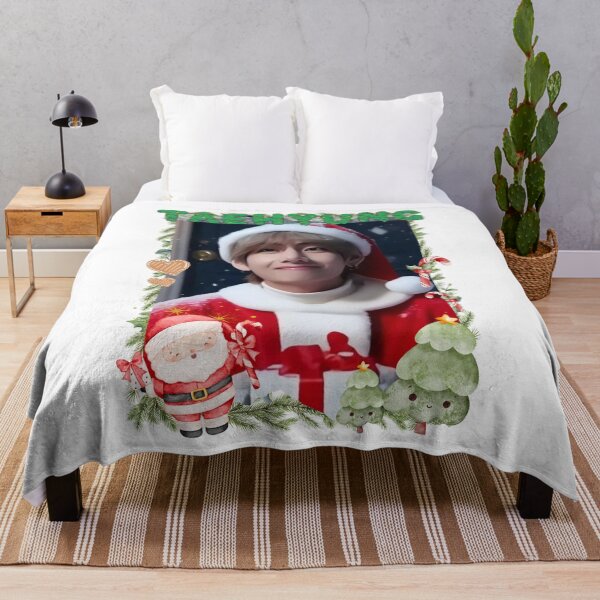 Item preview, BTS Tae Hyung Christmas Collage: Festive Holiday Edition Merry Christmas designed and sold by HELL0WBELLO.