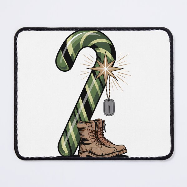 Item preview, Veteran Candy Cane Camo Boots veteran christmas designed and sold by BernoNickel.