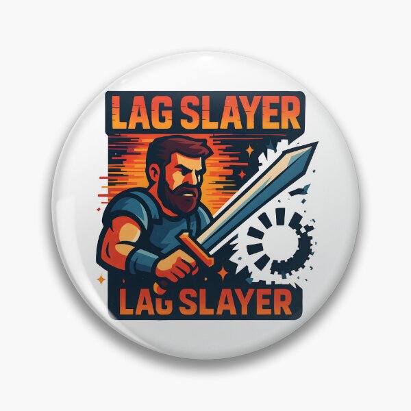 Item preview, Lag Slayer Gamer Warrior Sword Graphic. designed and sold by The-T-In-Retro.