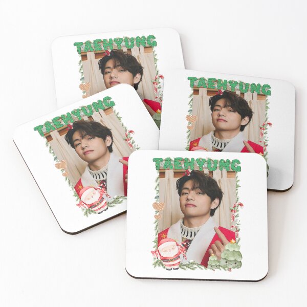 Item preview, BTS Tae Hyung Christmas Collage: Festive Holiday Edition Merry Christmas designed and sold by HELL0WBELLO.
