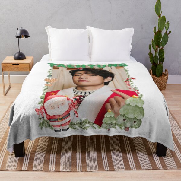 Item preview, BTS Tae Hyung Christmas Collage: Festive Holiday Edition Merry Christmas designed and sold by HELL0WBELLO.