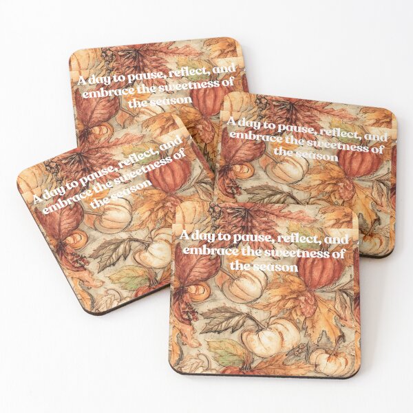 Item preview, Reflective Harvest: Hand-Painted Autumn Pumpkin Pattern & Quote designed and sold by VibranPalette.