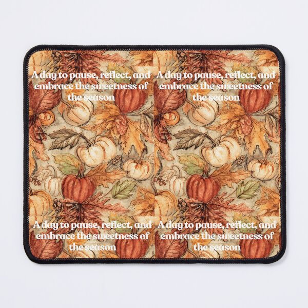 Item preview, Reflective Harvest: Hand-Painted Autumn Pumpkin Pattern & Quote designed and sold by VibranPalette.