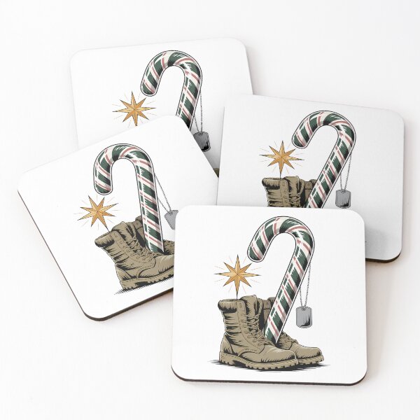 Item preview, Veteran Candy Cane Camo Boots Retired Soldier sweet veteran designed and sold by BernoNickel.
